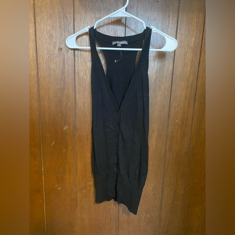 🔴Forever 21 Black Button-Front Tank Top
